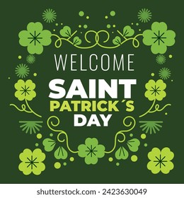 St. Patrick's Day Celebration. Happy Saint Patrick's Day background. March 17. Cartoon Vector illustration design for Poster, Banner, Flyer, Greeting, Card, Cover, Post, Invitation. Ireland Feast day.