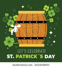 St. Patrick's Day Celebration. Happy Saint Patrick's Day background. March 17. Cartoon Vector illustration design for Poster, Banner, Flyer, Greeting, Card, Cover, Post, Invitation. Ireland Feast day.