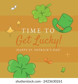 St. Patrick's Day Celebration. Happy Saint Patrick's Day background. March 17. Cartoon Vector illustration design for Poster, Banner, Flyer, Greeting, Card, Cover, Post, Invitation. Ireland Feast day.