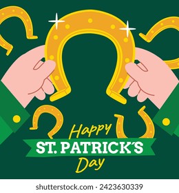 St. Patrick's Day Celebration. Happy Saint Patrick's Day background. March 17. Cartoon Vector illustration design for Poster, Banner, Flyer, Greeting, Card, Cover, Post, Invitation. Ireland Feast day.