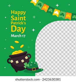 St. Patrick's Day Celebration. Happy Saint Patrick's Day background. March 17. Cartoon Vector illustration design for Poster, Banner, Flyer, Greeting, Card, Cover, Post, Invitation. Ireland Feast day.