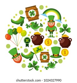 st patricks day celebration party elements icons