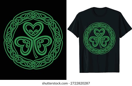 Día de San Patricio Nudo Celta Shamrock Diseño de camiseta