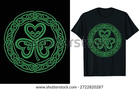 St. Patrick's Day Celtic Knot Shamrock T-Shirt Design