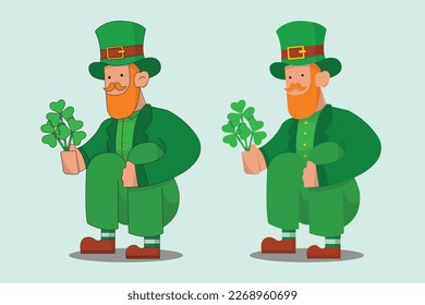 St Patrick's Day character flat design, vector St Patrick's Day character design