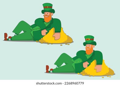 St Patrick's Day character flat design style