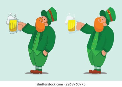St Patrick's Day character vector, St Patrick's Day character flat design