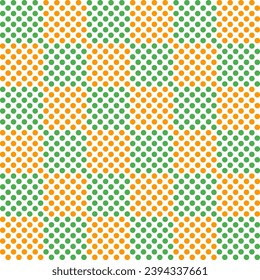 St. Patrick's day checker pattern with dot inside. checker seamless pattern vector. checker pattern. Decorative elements, floor tiles, wall tiles, bathroom tiles, swimming pool tiles.