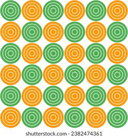 St. Patrick's day circle pattern. Circle vector seamless pattern. Decorative element, wrapping paper, wall tiles, floor tiles, bathroom tiles.