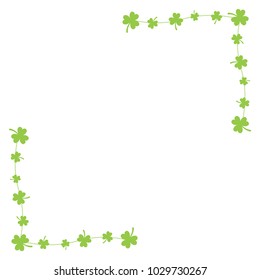 St Patricks Day Clover Border Background Stock Vector (Royalty Free ...