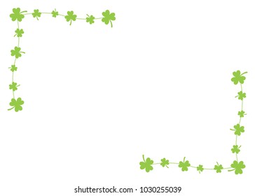 St. Patrick's Day Clover Border Background