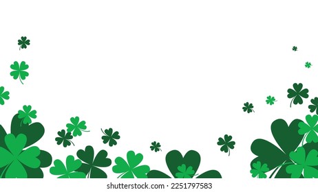 St. Patrick's Day, clover design with transparent background.