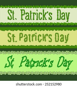 St Patricks day. Clover font Set