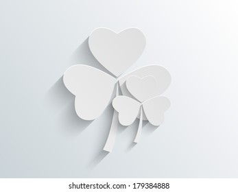 St. Patrick's Day clover with grey background.