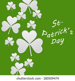 St. Patrick's Day clover with grey background. 
