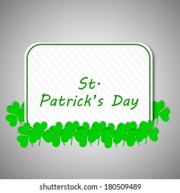 St. Patrick's Day clover with grey background. 