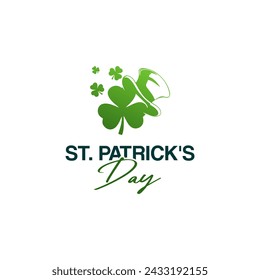 St. Patrick's Day with clover and hat ..