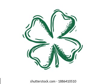 St. Patrick's Day. Clover leaf Retro Style Emblems.