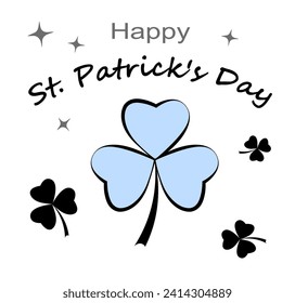 Día de San Patricio. Hojas de trébol