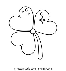 st patricks day clover lucky thin line