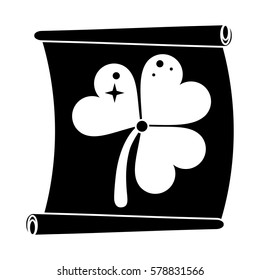 st patricks day clover paper pictogram