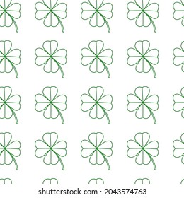 St. Patricks Day. Clover Pattern Vector Illustration concept.	