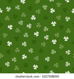 St. Patrick's Day clover seamless pattern