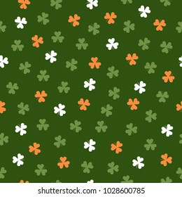 St. Patrick's Day clover seamless pattern