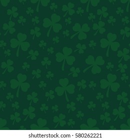 St. Patrick's Day clover seamless pattern. Vector illustration