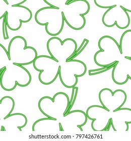 st patricks day clover seamless pattern