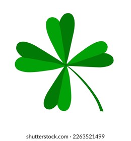 St. patrick's day clover. shamrock isolated on white background. good luck symbol