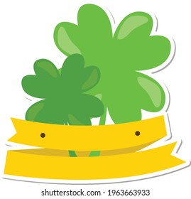 St patrick's day clover sticker art