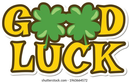 St patrick's day clover sticker art