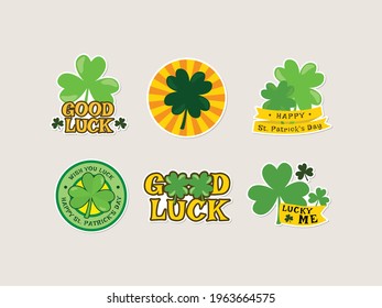 St patrick's day clover sticker art