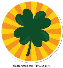 St patrick's day clover sticker art