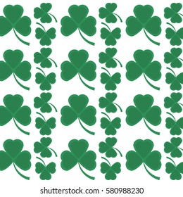 st patricks day clover symbol seamless pattern vector illustration eps 10