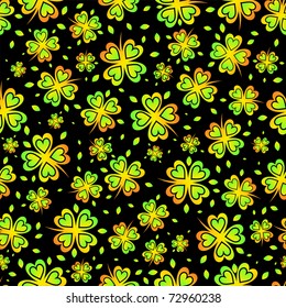 St. Patrick's Day clover vector pattern