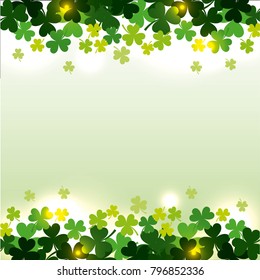 st patricks day clovers seamless pattern