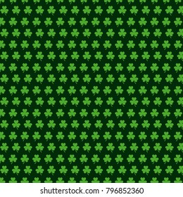 st patricks day clovers seamless pattern