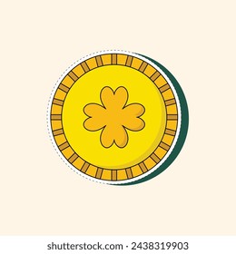 St Patrick's Day Coin Vector Illustration