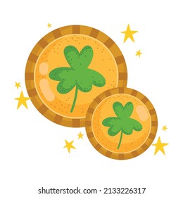 st patricks day coins with clover
