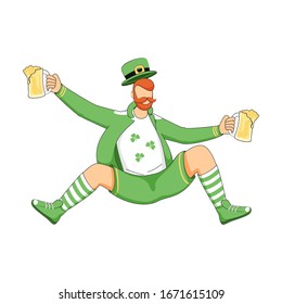St. Patricks Day Concept with Leprechaun Character.