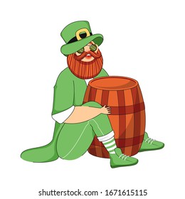 Concepto del Día de San Patrón con personaje de Leprechaun.