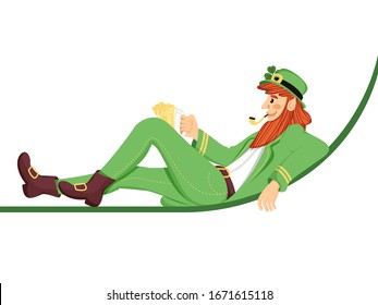 St. Patricks Day Concept with Leprechaun Character.