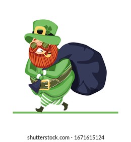 St. Patricks Day Concept with Leprechaun Character.