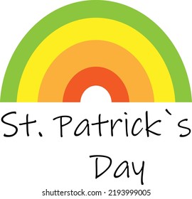 St. Patrick's day concept. Lettering and rainbow. For your design.