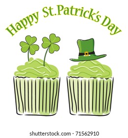 St Patrick's Day cupcakes