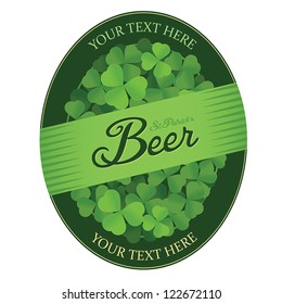 St. Patrick's Day custom beer label