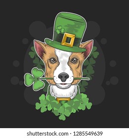 St. Patrick's day cute dog with hat