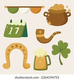 St. Patrick's Day Cute Illustration Set Collection